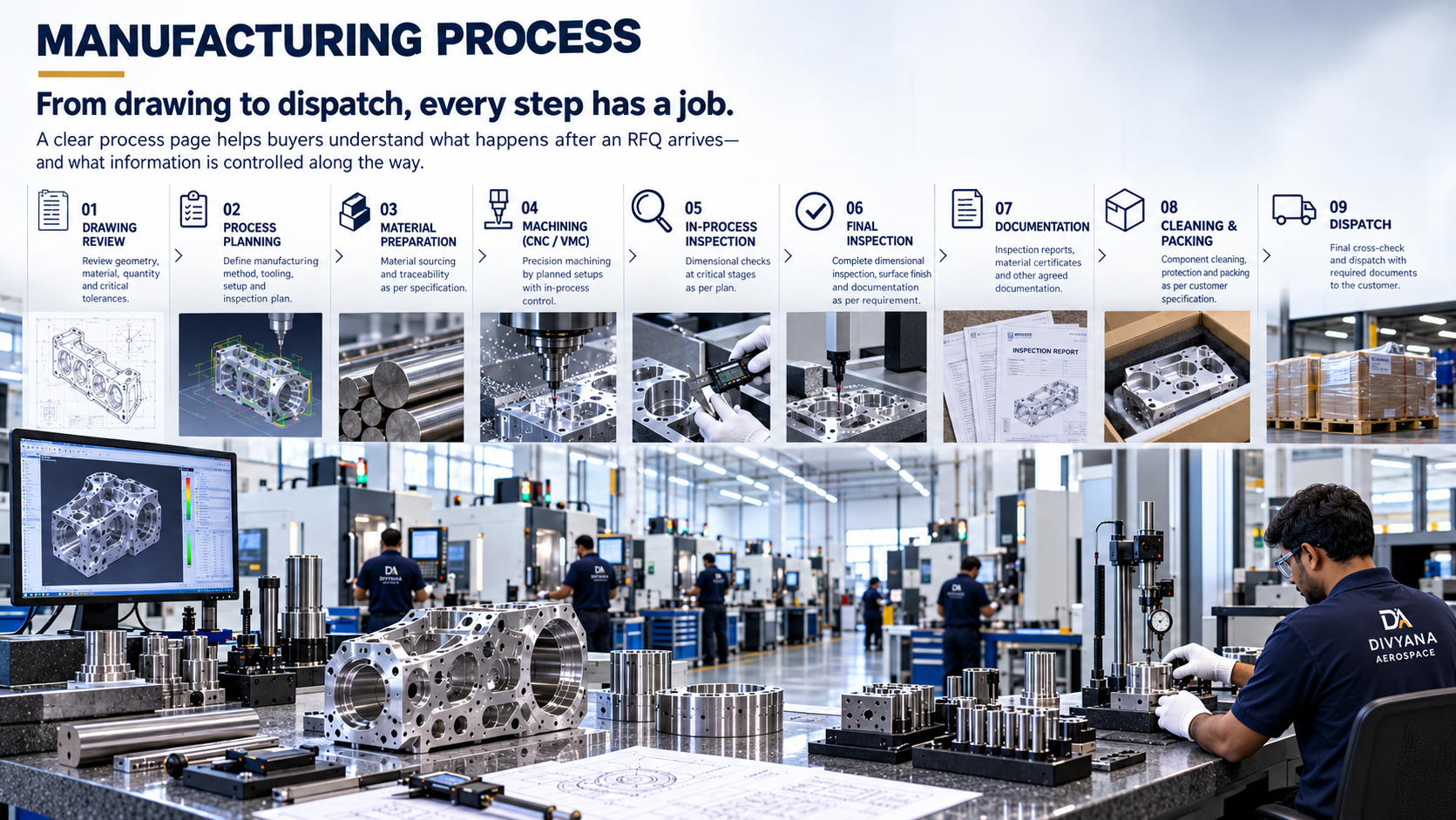 Divyana manufacturing process from drawing to dispatch