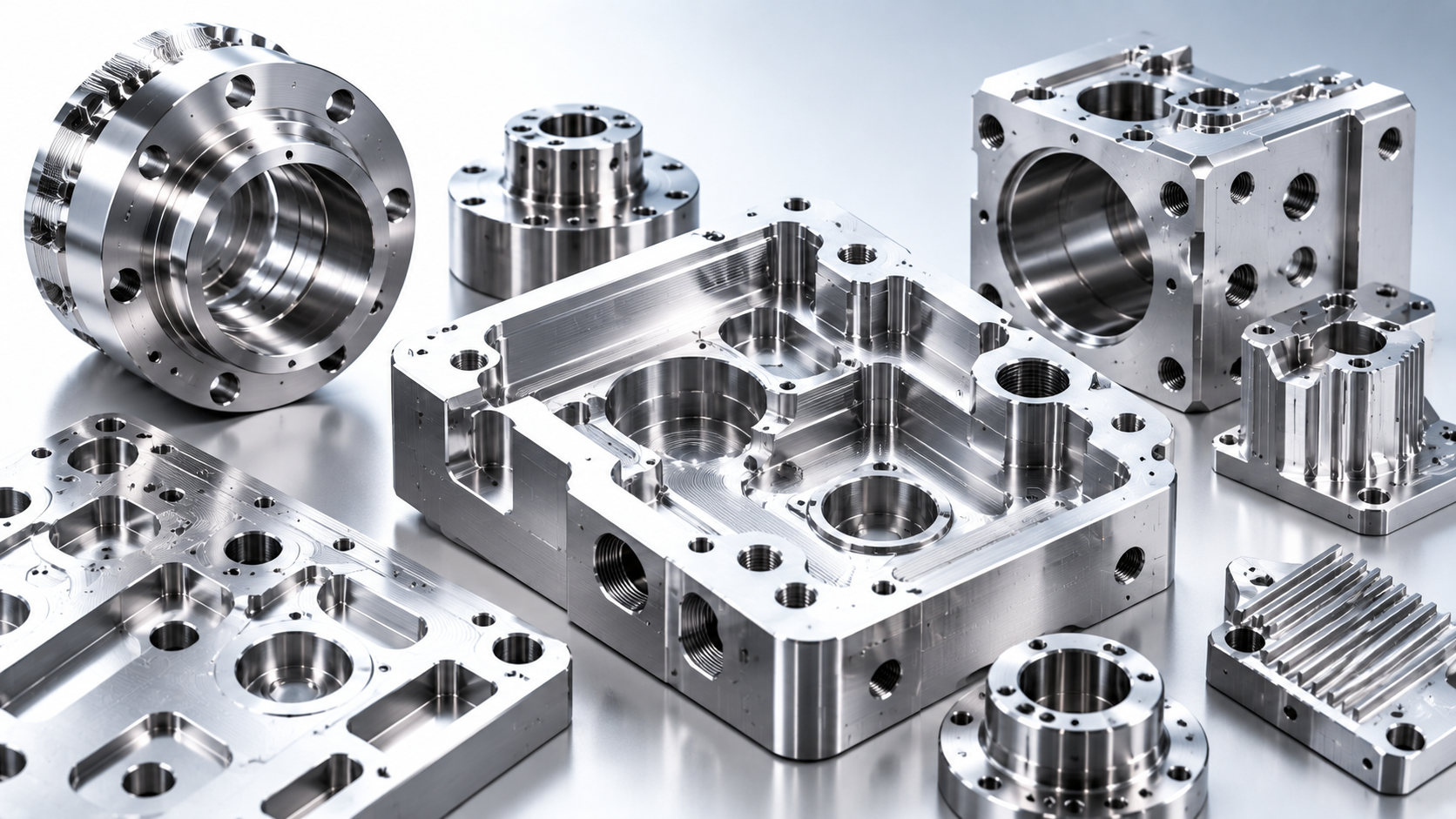Production machined surfaces and features